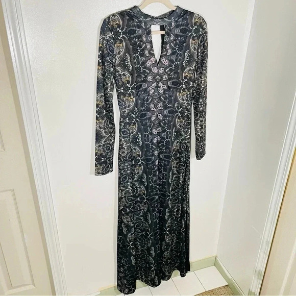 Free People Cabaret Maxi Dress Kaleidoscope Print Y2K Retro Influencer Favorite - Picture 6 of 11